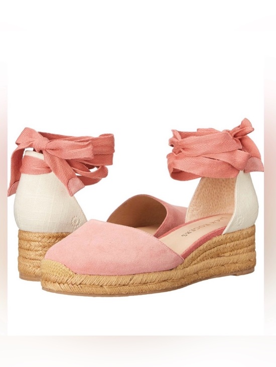 Jack Rogers Shoes - New! Jack Rogers Palmer pink suede wedge espadrilles sz 9.5